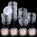 300 PCS Airtight Coin Capsules - 20mm Clear Plastic Coin Holders for Collectors, Secure Round Storage Cases for Silver Dollars & Coins Protection