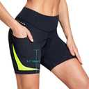 Baleaf 4D Padded Bike Shorts Women Cycling Underwear Gel Padding Pockets (Black, S)
