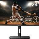 AG Neovo MH2404 24 Inch Height Adjustable 144Hz Full HD Monitor with Ergonomic Stand, Tilt, Swivel, Pivot, Height Adjustment, HDMI, DisplayPort, Adaptive Sync, Speakers