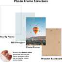 JCJMY 17x22 Picture Frame Set of 3 White for Poster Photo Picture, Horizontal and Vertical Formats for Wall Hanging, 17 x 22 Wall Gallery Poster Photo Frame for 17 by 22 Photos Posters, 3 Pack, White
