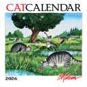 Wall Calendar 2026, B. Kliban: Cat Calendar Art, 12 Months, Large Grid Design Featuring 12 Artworks
