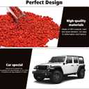 RT-TCZ Center Console Trim Cover Dashboard Control Panel Cover Decorative Interior Accessories Compatible with Jeep Wrangler JL JLU & Gladiator JT 2024+,Red Carbon Fiber