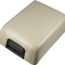 X AUTOHAUX Car Center Console Lid Armrest Seat Box Cover Protector for Ford F-150 2004-2008 Armrest Cover Pad Faux Leather Beige