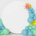 Fomcet 7.2FT Round Backdrop Cover White Round Arch Covers Circle Arch Backdrop Cover for Wedding Ceremony Birthday Party Baby Shower Decoration