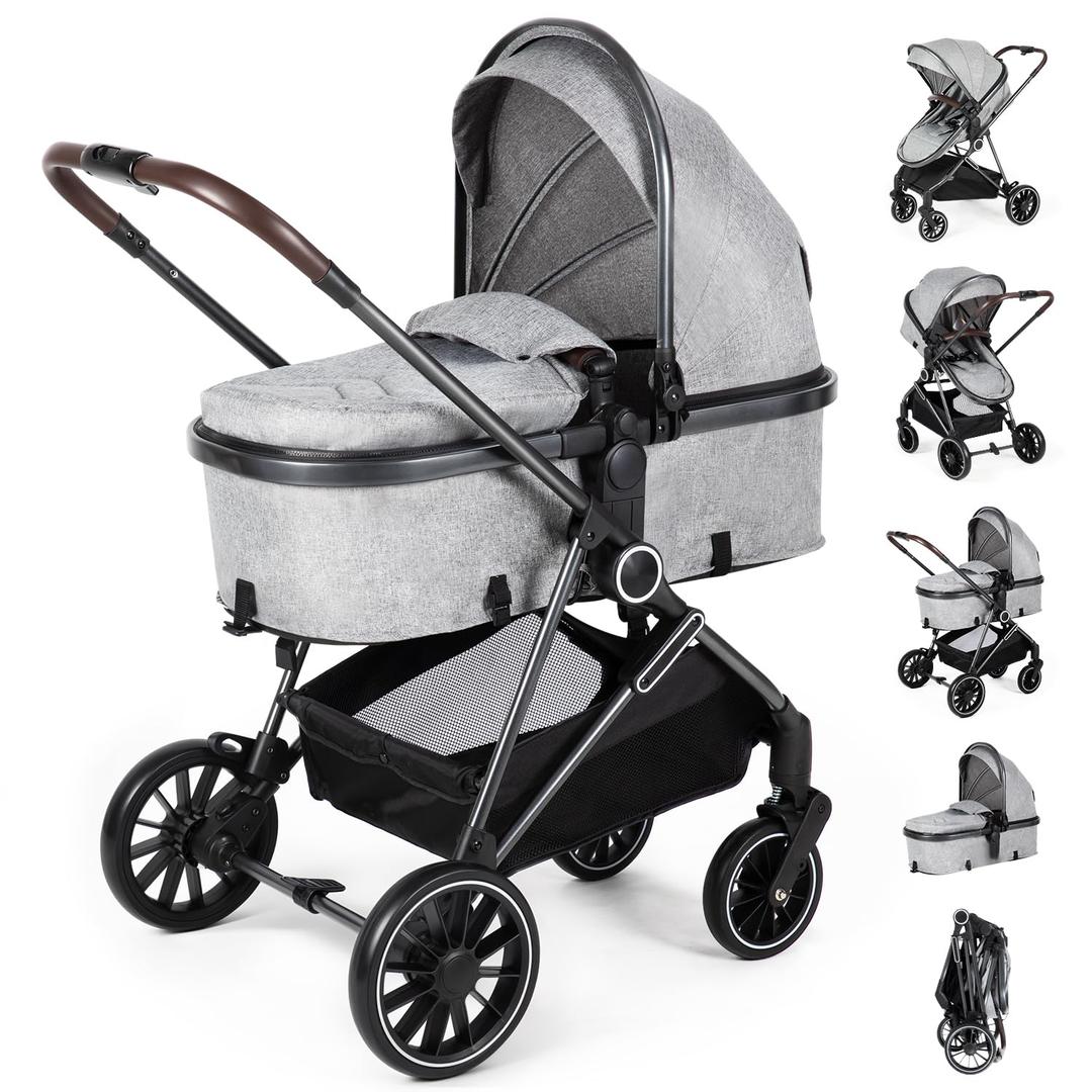2-in-1 Baby Stroller with Bassinet Mode - Folding Infant Newborn Pram with Reversible Seat - for 0-36 Months Toddler 2-in-1 Baby Stroller with Bassinet Mode - Folding Infant Newborn Pram with Reversible Seat - for 0-36 Months Toddler