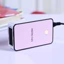 Safety Energy-saving Heater Mini Portable Room Office Desktop Electric Fan Heater Air Warmer (Pink)
