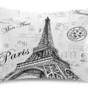 Nander Paris Eiffel Tower Satin Pillowcase for Hair and Skin Cool Soft Silk Pillow Cases No Zipper, 1 PCS Pillow Cover with Envelope Closure - 20x40 inch