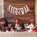 Cowboy High Chair Banner - Western 1st Birthday, Farm Baby Decorations, My First Rodeo Highchair Fabric Garland, Cowboy One Highchair