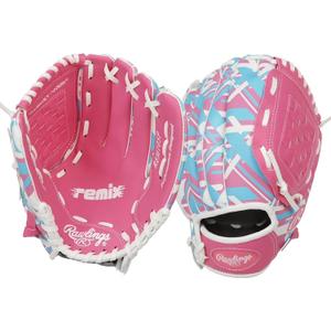 Rawlings | Remix T-Ball & Youth Baseball/Softball Glove | Sizes 9" - 10.5" (9" | Ages 3-6, Pink)
