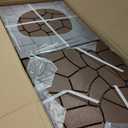 Rovibek 44 PCS Interlocking Deck Tiles, 12" X 12" Plastic Deck Tiles Outdoor Waterproof, All Weather Patio Tiles for Balcony Backyard Poolside Porch, Pavers for Outside Walkway, Stone Brown