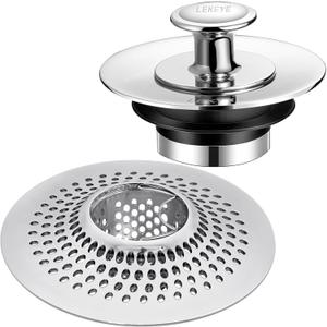 LEKEYE Shower Drain Hair Catcher | Bathtub Stopper/Strainer Stainless Steel Drain Protector