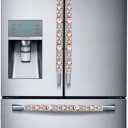 Miaowater 4 PCS Refrigerator Door Handle Covers Kitchen Appliance Decor Handles Anti-Skid Anti-Static Protector Fridge, Dishwasher Oven Keep Off Fingerprints,Food Stains (Christmas Grey)