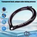 2PCSMixed Sizes Neck Cooling Tubes with Snap Button | Reusable Ice Wraps + Insulated Bag | Freeze Below 64F Activate Cold Neck Rings for Outdoor Work, Sports & Heat Relief. (Black M+L)