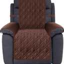 Ameritex Waterproof Nonslip Recliner Cover Stay in Place, Dog Chair Cover Furniture Protector, Ideal Recliner Slipcovers for Pets and Kids (Chocolate, 23")