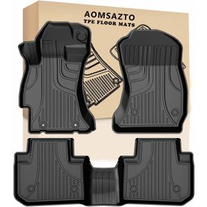 AOMSAZTO Floor Mats for Subaru Forester 2014-2018, 1st & 2nd Row All Weather Protection Car Floor Liners Anti Skid Mats