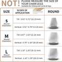 YSD 16PCS Chair Leg Floor Protectors, 0.75inch Small Transparent Chair Leg Caps for Tilt Chair Legs, Hardwood Floor Protectors for Furniture Legs with Felt Pads Sliders,No Scratches No Noise (Brown)