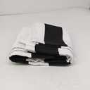 Collive Black and White Outdoor Rug 3'x 5', Hand Woven Washable Striped Outdoor Christmas Rug, Farmhouse Front Porch Rug Decor, Welcome Layered Door Mats for Front Door Entryway Patio Kitchen