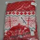 Totatuit Men's Ugly Patterns Christmas Sweater Red Reindeer Tree Snowflakes Cute Knit Family Knit Pullover Sweater
 (Small)