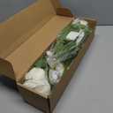 Floroom 6 Pcs Faux Silk Peony Artificial Flowers, 27" Long Stem Peonies Bulk, Fake Flower Branches for Tall Vases DIY Wedding Bouquet Centerpieces Floral Arrangements Fillers Home Decor, Ivory
