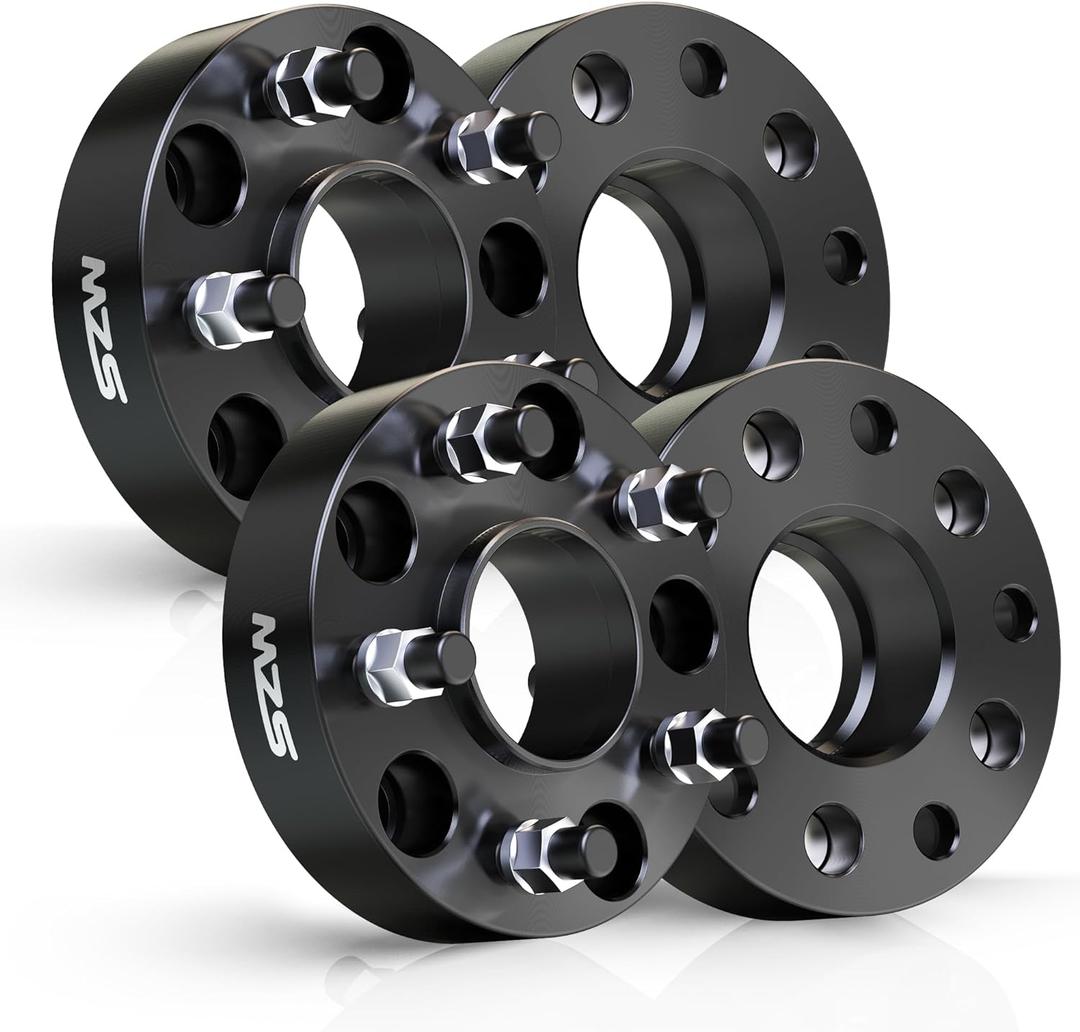MZS 5X5 Wheel Spacers, 1.5" Thick 5x127 Wheel Adapters 71.5mm Hub Bore with M14x1.5 Studs Compatible with 2018-2025 Wrangler JL / 2011-2025 Grand Cherokee / 11-25 Durango / 2020-2025 Gladiator JT