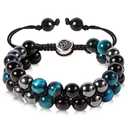 Triple Protection Bracelet - for Protect & Balance - Energy Crystal Handmade Bracelets for Men Women