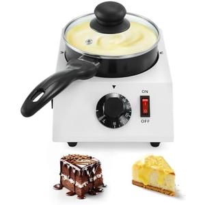 POWLAB Electric Chocolate Melting Pot, 1kg Capacity, Adjustable Temperature, Ceramic Coating, Easy to Clean, Multi-Use for Chocolate, Butter, Cheese, and Candy - Perfect for Home and Commercial Use