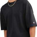 Champion Men's T-Shirt, Relaxed Fit, Midweight Cotton, 100% Cotton, Blue, Large, Half Sleeve, XL