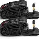 Fincci 700x35c / 38c / 40c / 42c / 45c / 48c Bike Inner Tube  48mm Schrader Valve 28c Inner Tube  Butyl Rubber  Fits Hybrid, Road & Gravel Bikes  Pack of 2