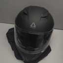 TRIANGLE Modular Motorcycle Helmets for Men Flip Up Full Face Helmet Dual Visor with Internal Sunshield DOT Approved (Medium, Matte Black)