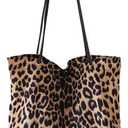 Leopard Shoulder Bag Soft & Lightweight Large Tote Purse Handbag Travel Satchel Gift for Women