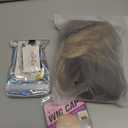 Synthetic Wig Ombre Blonde Wigs Middle Part Hair Wig Wavy Heat Resistant Fiber