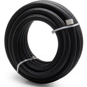 3/4 Fuel Line Hose 12AN 20FT PTFE Teflon E85 Ethanol Fuel Injection line Braided Stainless Steel EFI LS for All Oil Gas Fuel fuel Lube Alcohol Ethanol Coolant Black