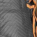 Simpli-Magic Heavy Duty Padded Moving Blankets (12 Pack),Black/Orange