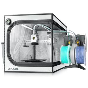 TOPCUBE 3D Printer Enclosure for Bambu Lab A1 mini, Large Transparent Window Enclosure with LED Light, Fireproof Dustproof Noise Reduction Constant Temperature 3D Printer Cover, 460x460x550MM (Grey)