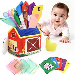 weirtoya Baby Tissue Box Toy 6 to 12 Months for Babies Toys Montessori Toys Learning Toys Sensory Toys Boy Girl Gifts for Babies 6 12 18 Months Old Christmas Baby Stocking Stuffers