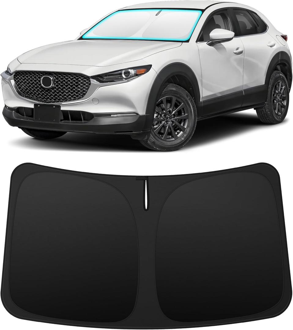 INSAUTO Custom Fit Windshield Sun Shade Accessories for Mazda CX30 CX-30 2020-2026, Foldable Front Window Sunshade, UV & Heat Reflector, Keeps Interior Cool, Includes Storage Bag