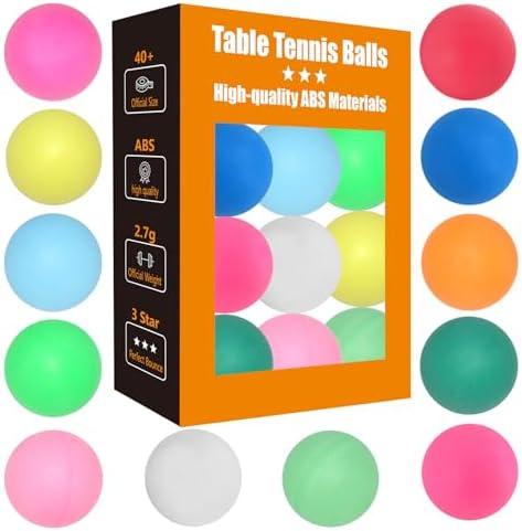 High Bounce & Durable ABS Mat Colored 3 Star Ping Pong Balls 4 Trainning,Party Games,Pet Cats Toys