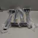 8 Pack - 12 inch Black Hidden L Shelf Bracket (1/5 Inch Thicked) Iron Floating Shelf Brackets Rustic Industrial Metal Brackets for Shelf Support