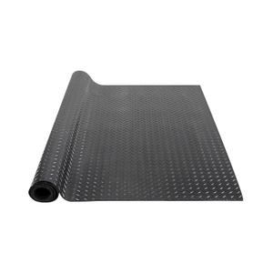 VEVOR Diamond-Plate Rubber Flooring Roll, 3 mm x 4 ft x 10 ft Garage Floor Mat, SBR, Easy to Clean, Diamond Plate Rubber Mat for Under Cars, Garage Industry Gym, Black