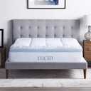 LUCID 4 Inch Down Alternative and Gel Memory Foam Mattress Topper - Three Toppers In One - Queen, Blue