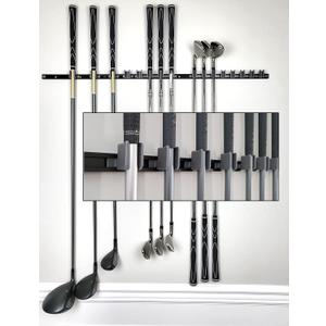 [JINTECH] Golf Club Holder, Wall Display, Wall Hanger, Rack, Mount, Organizer, Hold 17 Clubs on 36" Aluminum Rack (All Head up)