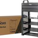 Tecmojo 9U Network Rack, 10 inch Mini Server Rack with 2 Side Translucent Panels & 2 Top Handles, 7.87 inch Deep, for 10 inch IT Equipment & A/V Devices, Black