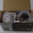 2 Pack Outdoor Solar Hanging Lantern Lights Metal LED Decorative Lamp for Garden Patio Courtyard Lawn and Table with Hollowed-Out Design (Bronze)