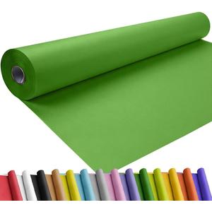 SMART&CASUAL 48" x 1,500" (125') Medium Green Kraft Craft Paper Roll for Gift Wrapping Bulletin Board Bouquet Flower Art Packing Parcel Table Covering 80GSM 55LB (Medium Green, 48" x 125')