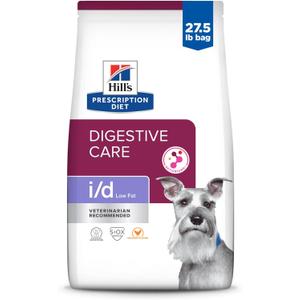 Hill's Prescription Diet i/d Low Fat Digestive Care Chicken Flavor Dry Dog Food, Veterinary Diet, 27.5 lb. Bag
