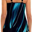 Arolina Tankini Swimsuits for Women Tummy Control Two Piece Bathing Suits Flowy Swim Tops with Boy Shorts (Black, L)