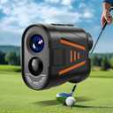 2 x Golf Rangefinder with Slope Compensation Mode, 1800 Yards Golf Laser Rangefinder, 6X Magnification for Distance Angle Height Measurement, Magnetic Stripe, Water Resistant, Flag Pole Locking Vibration