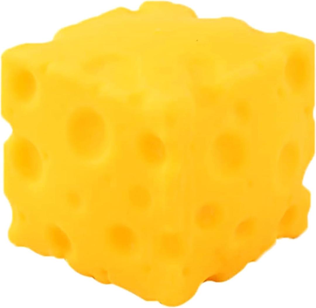 Yellow Cheese Squishy Slow Rising, Squishy Squeeze Cheese Block, Soft Novelty Toy, Stress Balls for Adults Rebounding Sensory Squishys Cheese (Large)