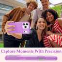 MILPROX Compatible for iPhone 17 Pro Glitter Case 6.3 inch, Stylish Luxury Shiny Sparkle Bling Sparkly Rubber Gel Shell Case Design for Women Girls, Girly Fashion Chic 3 Layers Bumper Cover - Purple