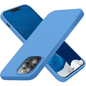 Cordking Designed for iPhone 13 Pro Max Case, Silicone Ultra Slim Shockproof Protective Phone Case with [Soft Anti-Scratch Microfiber Lining], 6.7 inch, Blue
